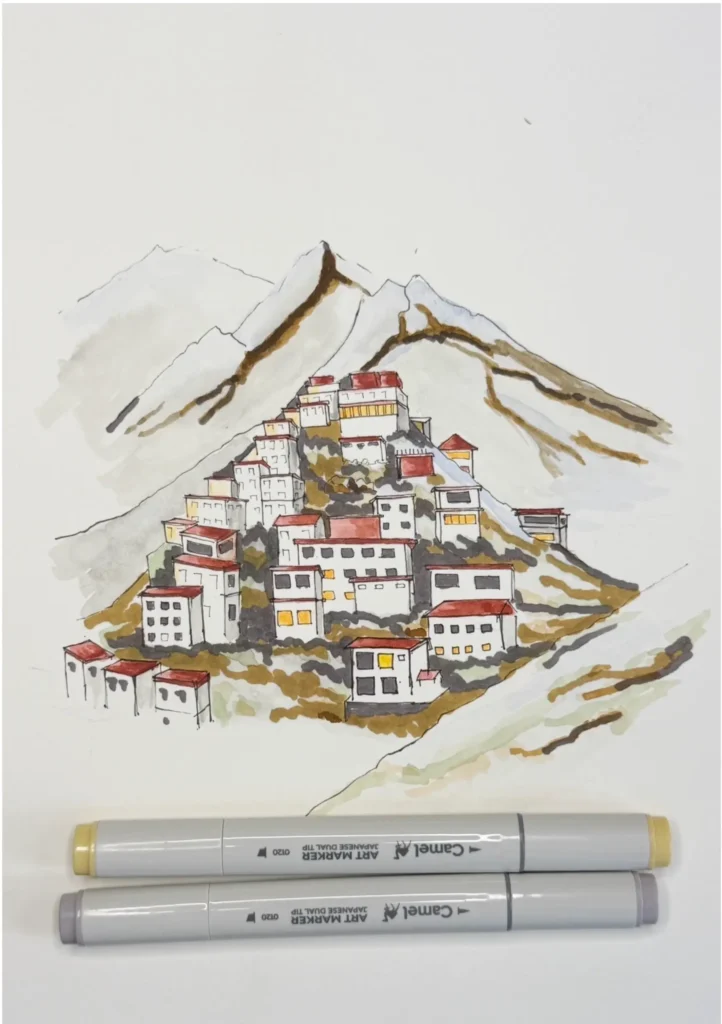 Key Monastery Sketch