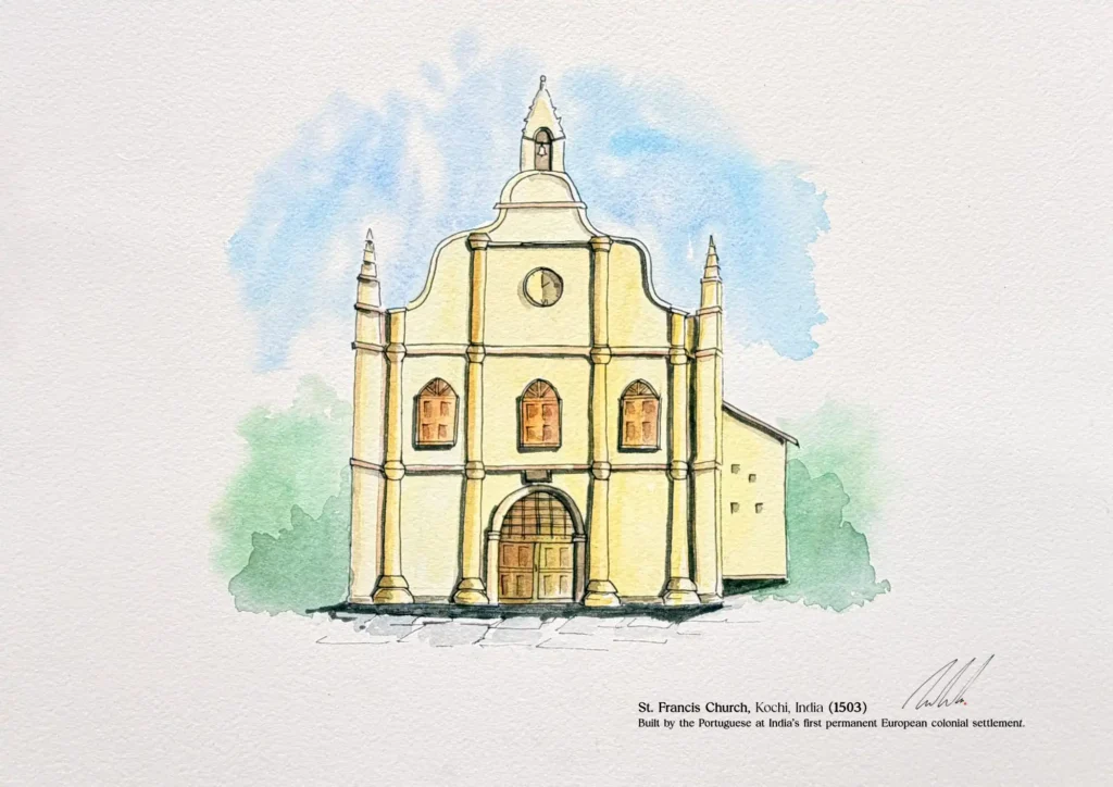 St Francis Church Water colour