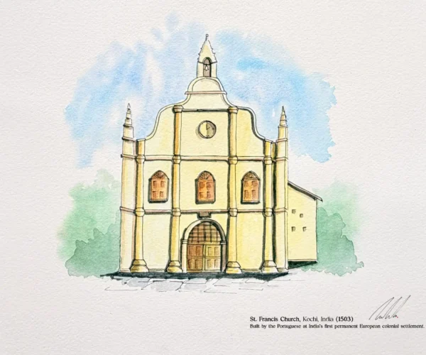 St Francis Church Water colour